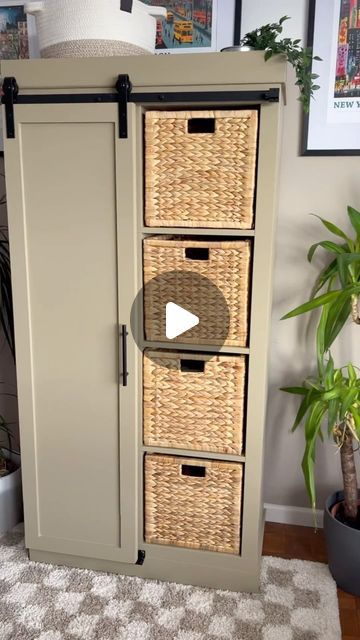 Kallax Barn Door Hack, Ikea Room Hacks, Ikea Fjallbo Hack, Ikea Kallax Hack Wardrobe, Kallax Kitchen Hack, Kallax Media Unit, Upcycle Kallax Unit, Diy Organization Ideas For The Home, Diy Ikea Cube Storage Makeover