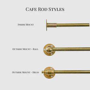 Tiny Window Curtains Ideas, Cabinet Skirting, French Curtain Rod, Dahl House, Cafe Curtain Rod, Brass Curtain Rod, Kitchen Cafe Curtains, Brass Curtain Rods, Cafe Curtains Kitchen