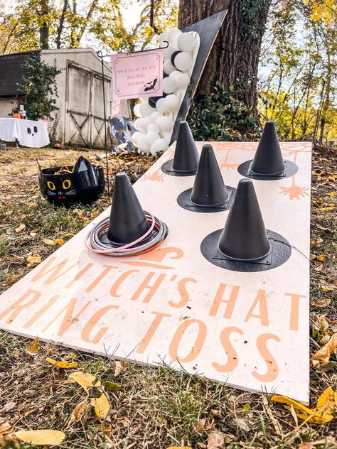 Halloween Carnival Halloween Party Ideas | Photo 12 of 23 | Catch My Party Halloween Party Outside Decorations, Home Halloween Party Ideas, Backyard Trick Or Treating, Park Halloween Party, Halloween Party Decor Backyard, Monster Mash Halloween Decorations, Summerween Birthday Party Ideas, Driveway Halloween Party, Summer Ween Decorations