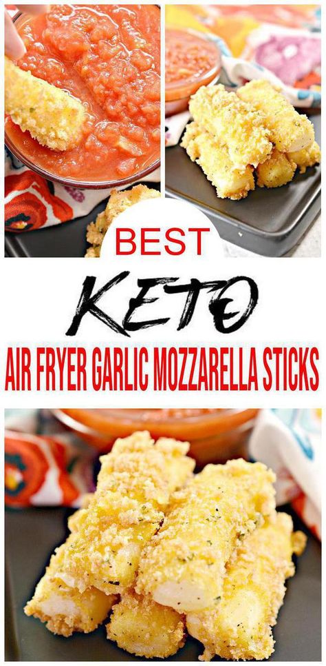 Air Fryer Cheese Sticks, Keto Mozzarella Sticks, Air Fryer Mozzarella Sticks, Air Fryer Mozzarella, Mozzarella Stick, Air Fryer Recipes Healthy Low Carb, Air Fryer Recipes Keto, Air Fryer Recipes Low Carb, Fried Cheese