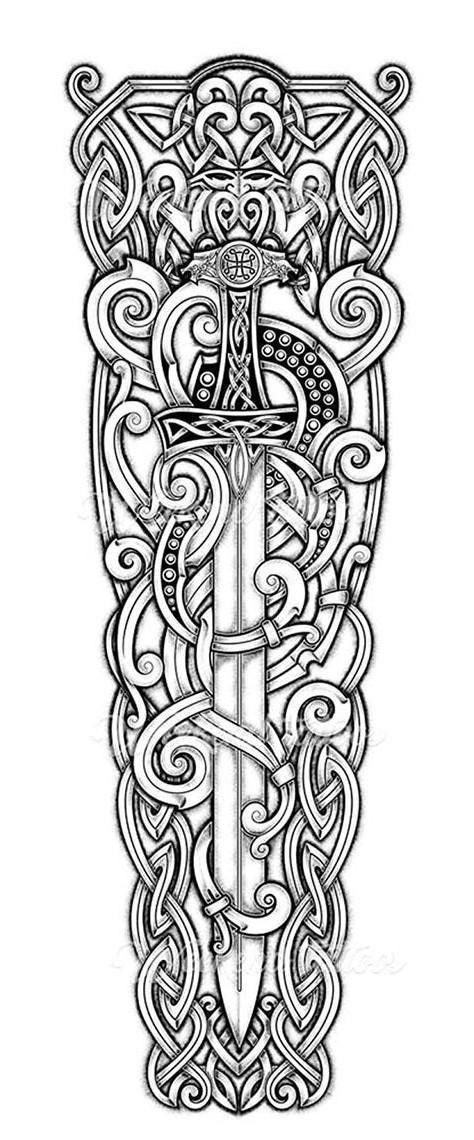 Scots Irish Tattoo, Celtic Warrior Tattoos, Celtic Tattoo Irish, Viking Dragon Tattoo, Viking Tattoos For Men, Celtic Sleeve Tattoos, Traditional Viking Tattoos, Viking Rune Tattoo, Celtic Tattoos For Men