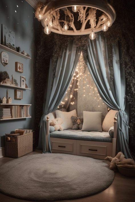 Korean Bedroom, Reading Nook Kids, Kids Bedroom Inspiration, Nook Ideas, Baby Room Inspiration, Nursery Room Inspiration, Toddler Bedrooms, Hus Inspiration, Kids Room Design