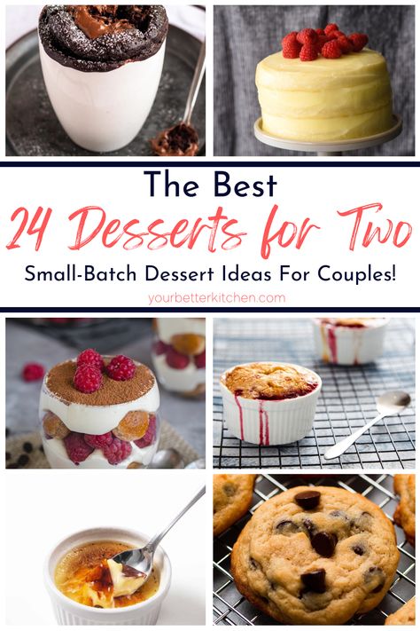 Fall Dessert For Two, Valentine's Desserts For Two, Dessert For Two Romantic, Fancy Desserts For Two, Dessert Recipes For Date Night, Easy Date Night Desserts At Home, Small Birthday Dessert Ideas, Small Dessert Recipes For Two, Fancy Instant Pot Recipes