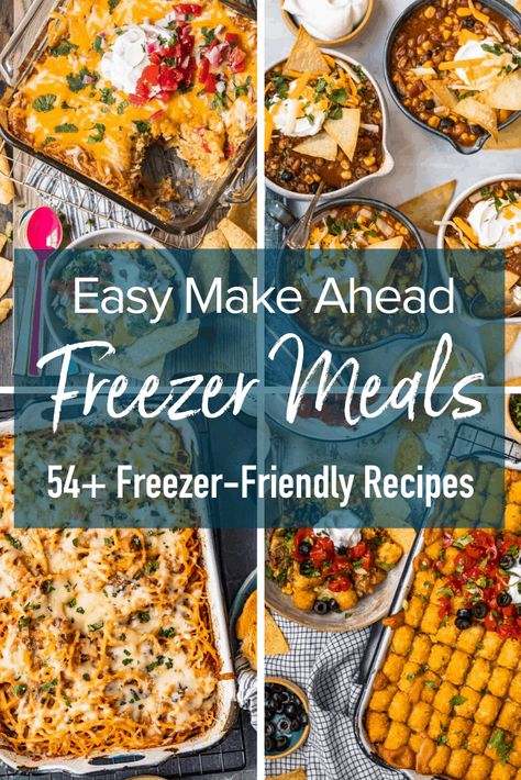 Freezer Meals Not Crockpot, Easy Recipes To Freeze Dinners, Best Meals To Prep And Freeze, Crockpot Recipes Prepare Ahead, Freezer Meals For A Month, Prepared Meals For The Week Easy Dinners, Easy Meal To Freeze, Meal Prep Recipes For Freezing, Freezing Meals Recipes