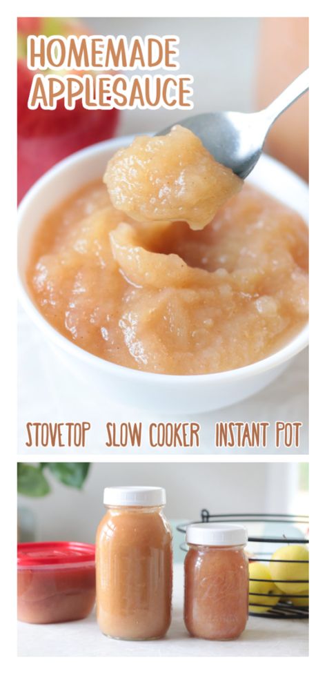 Instapot Cinnamon Applesauce, Crockpot Homemade Applesauce, Applesauce Recipes Cinnamon, Homemade Applesauce Easy, Fresh Apple Sauce Homemade Applesauce, Instapot Applesauce Recipe, Old Fashioned Applesauce, Homage Applesauce, Simple Applesauce Recipe