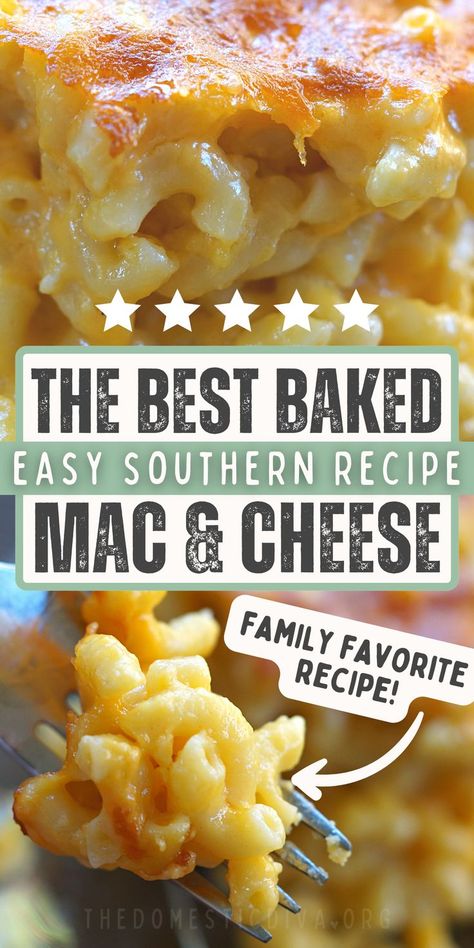 the best baked mac and cheese recipe Easy Baked Mac And Cheese Recipe, Easy Baked Mac And Cheese, Best Baked Mac And Cheese Recipe, Creamy Mac And Cheese Recipe, Makaroni Keju, Mac And Cheese Recipe Soul Food, Chocolate Appetizers, Southern Macaroni And Cheese, Macaroni And Cheese Casserole