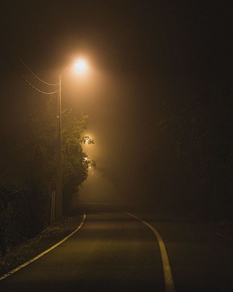 Fog lamp 1080P, 2K, 4K, 5K HD wallpapers free download Empty Road Aesthetic Night, Iphone Wallpaper Ideas, Street Lamp Post, Wallpaper Orange, Empty Road, Asphalt Road, Dark Street, Night Background, Dark City