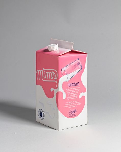 Carton Packaging Design, Milk Carton Packaging, Desain Merek, Carton Design, Milk Brands, Carton Packaging, Milk Packaging, Milk Box, Cool Packaging