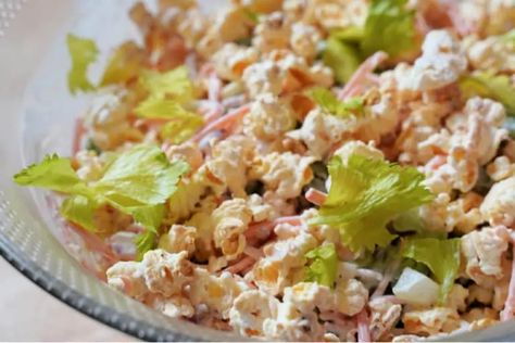 Recipes Archives - Emmymade Popcorn Salad, Mayonnaise Dressing, Cheese Popcorn, Popcorn Seasoning, Crunchy Salad, Creamed Spinach, Sugar Snap Peas, Shredded Carrot, Snap Peas