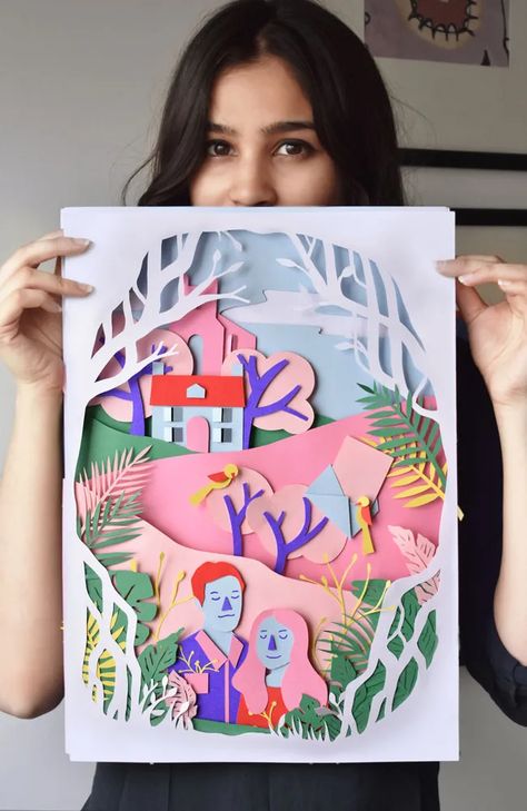 15 Artists Under 30: Khyati Trehan – PRINT Magazine Paper Cut Out Art, Paper Diorama, Cricut Art, Cut Paper Illustration, Cut Out Art, Paper Cutout Art, 3d Paper Art, Aktivitas Montessori, Seni 3d