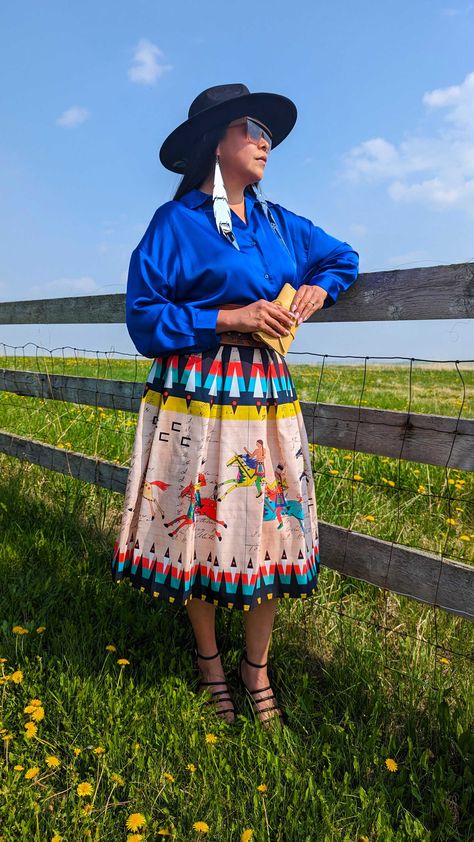 Vibrant Legends Skirt - 3XL Native American Shawl, Native American Ribbon Skirts, Ribbon Skirts Native American, Native American Wedding Dress, Native American Style Outfits, Native American Ribbon Work, Native American Inspired Fashion, Ribbon Dresses, Indigenous Style