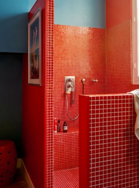 Red Tile Bathroom, Welcome To My House, Appartement Design, Interiors Dream, Dream Apartment, Dream House Decor, Interior Inspo, My New Room, House Inspo