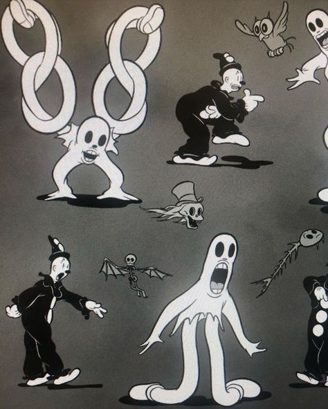 1930s Animation Style, Rubber Hose Aesthetic, 50s Cartoon Character, Vintage Monster Art, 1930s Cartoons Characters, Cab Calloway Tattoo, Koko The Clown Ghost Tattoo, 40s Cartoon Style, Rubber Hose Character