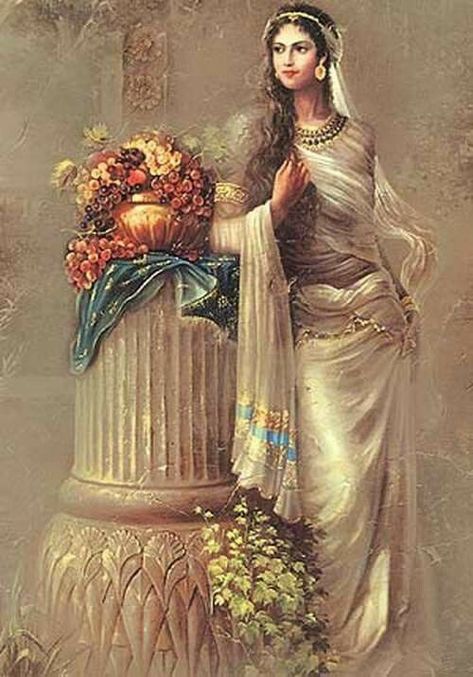 Ancient Persian Princess - Atousa, daughter of the Great Cyrus and the wife of the Great Daruis - Achaemenid Dynasty Middle East Women, Ancient Persian Art, Greek Goddess Art, Persian Princess, Persian Warrior, Persian Women, Iran Culture, Iran Pictures, Persian Art Painting