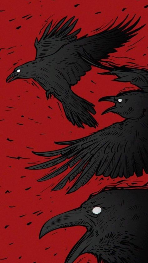 Crows, Black, Iphone, Art