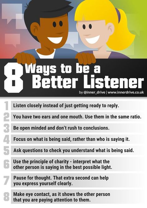 Hearing what someone is saying and really listening to them are different. These simple strategies based on research can help you become a better listener. Be A Better Listener, Better Listener, Good Listening Skills, Effective Communication Skills, Improve Communication Skills, Active Listening, Improve Communication, Good Listener, Personality Development