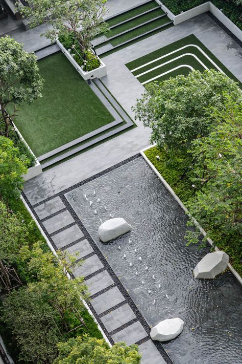 Evergreen Landscape, Evergreen Garden, Exquisite Gardens, Urban Landscape Design, Desain Lanskap, Modern Landscape Design, Landscape Elements, Landscape Architecture Design, Garden Set