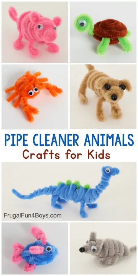 Pipe Cleaner Crafts, Animals Crafts For Kids, Pipe Cleaner Animals, Animals Crafts, Kerajinan Diy, Things For Kids, Crafts Easter, Animal Crafts For Kids, Diy Bricolage