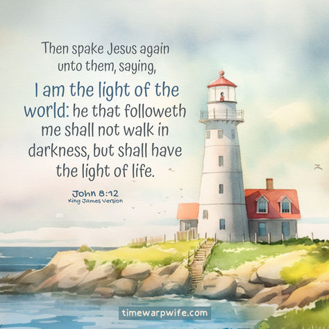 Then spake Jesus again unto them, saying, I am the light of the world: he that followeth me shall not walk in darkness, but shall have the light of life. John 8:12 KJV https://www.facebook.com/timewarpwife/ Scripture Verses Faith, Childrens Ministry Director, Great Bible Verses, I Am The Light, John 8 12, Online Bible Study, Beautiful Bible Verses, Beautiful Prayers, Inspirational Scripture