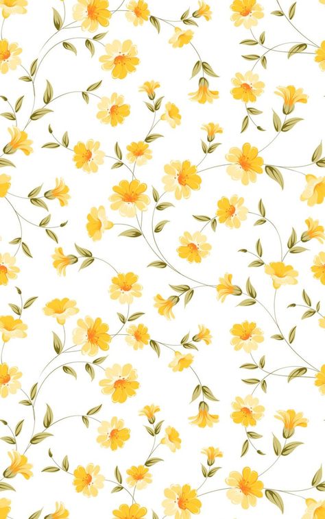 Yellow Iphone 11 Wallpaper, Yellow Print Wallpaper, Yellow Floral Wallpaper Iphone, Floral Wallpaper Yellow, Spring Wallpaper Cartoon, Flower Wallpaper Painting, Cute Spring Backgrounds, Iphone Background Flowers, Cute Floral Wallpapers