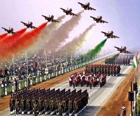 Interesting Facts about Republic Day Parade in India, 2022 - Kuntala's Travel Blog National Anthem Video, Happy Republic Day Wishes, January Pictures, Republic Day Parade, Republic Day Wishes, Republic Day Status, Republic Day Photos, January Wallpaper, Independence Day Wallpaper