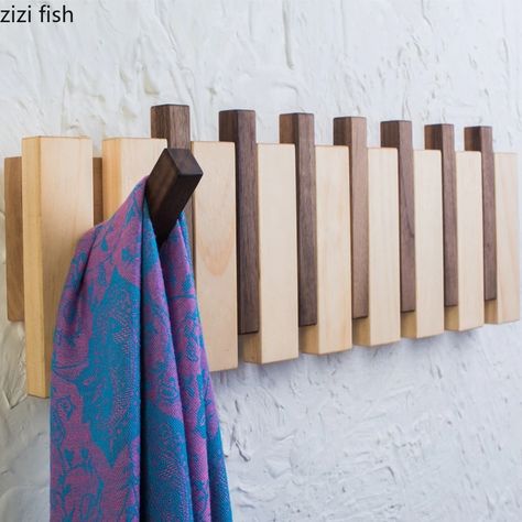 Mebel Antik, Coat And Hat Rack, Wood Hooks, Diy Muebles Ideas, Porch Wall, Wood Clothes, Wood Hangers, Hat Rack, Hem Design