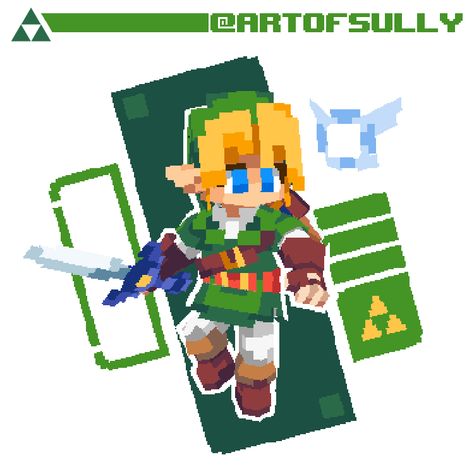 Lowpoly Pixelart, Legend Of Zelda Fan Art, Lowpoly Character, Zelda Fan Art, Hero Of Time, Gaming Nintendo, Low Poly Character, 3d Pixel, Low Poly Games