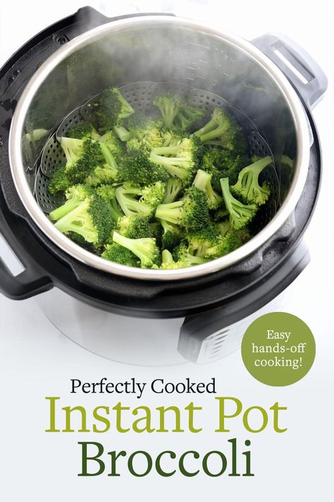 Instant Pot Steamed Broccoli, Steamed Broccoli Recipes, Frozen Broccoli Recipes, Cooking Fresh Broccoli, Blanching Broccoli, Cook Broccoli, Instant Pot Steam, Instant Pot Broccoli, How To Cook Broccoli