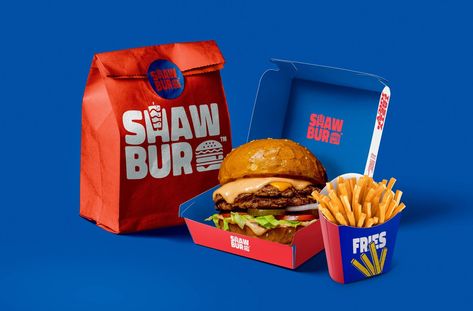 Shawbur Burger – Packaging Of The World Burger Branding, Burger Packaging, Sandwich Packaging, Fotografi Digital, Food Logo Design, Food Branding, Burger Restaurant, Restaurant Branding, Food Packaging Design