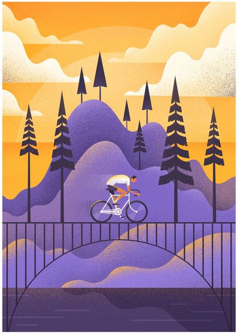 Dan Gartman, Plakat Design Inspiration, Illustration Design Graphique, Graphisches Design, Desain Editorial, Flat Design Illustration, Plakat Design, Bicycle Art, Abstract Illustration