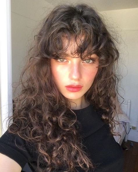 femme fatale on Twitter: "… " Hairstyles List, Curly Hair Trends, Natural Curly Hair Cuts, Brown Curly Hair, Curly Bangs, Curly Hair Photos, Makijaż Smokey Eye, Haircuts For Curly Hair, Styles Hair