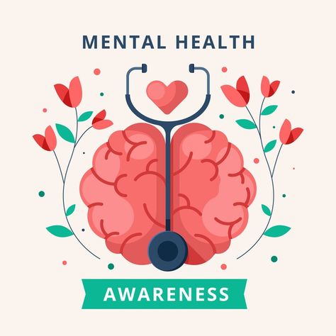 Health, Health Awareness, Mental Health Awareness, Free Vector, Brain