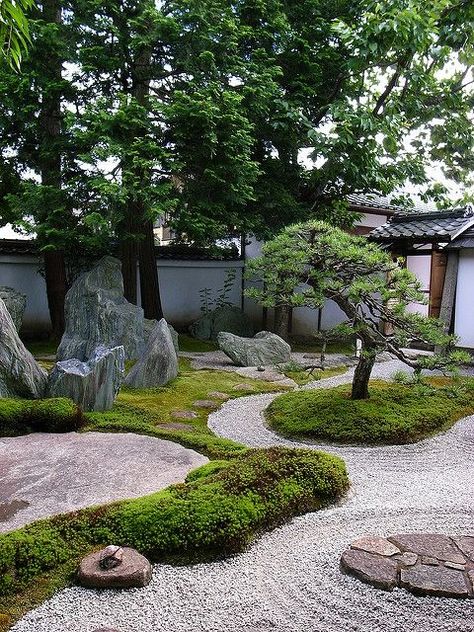 Japanese Gardens Design Ideas, Taman Air, Zen Rock Garden, Small Japanese Garden, Japanese Garden Landscape, Japanese Zen Garden, Zen Garden Design, Japanese Bonsai, Japan Garden