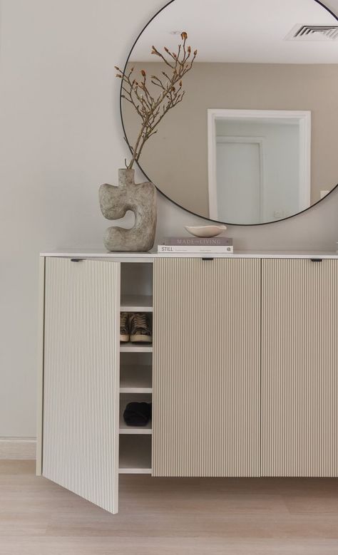 Shoe Storage Cabinet Entryway, Shoe Cabinet Design, Home Office Furniture Design, Shoe Cabinet Entryway, Ikea Craft Room, Hal Decor, Guest Bathroom Decor, Entryway Shoe Storage, Entryway Shoe