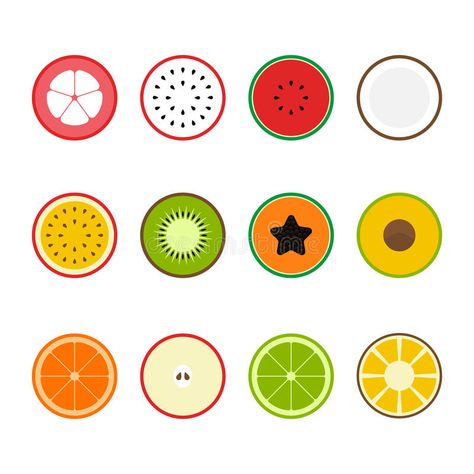 Fruit icon set flat design vector illustration vector illustration Fruit Logo Design Ideas, Wallpaper Ramadhan, Fruit Logo Design, Still Life Sketch, Fruit Logo, Fruit Icons, Fruit Vector, Fruit Illustration, Graphic Style