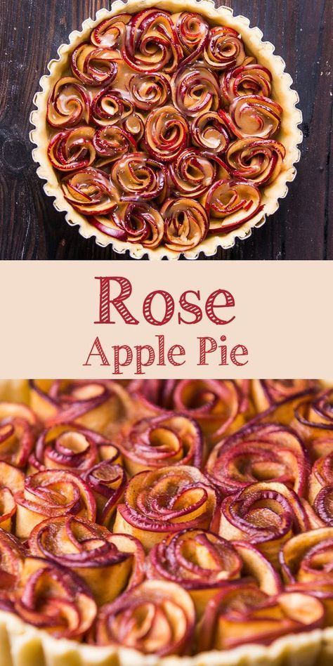 Apple Rose Pie Recipe, Apple Pie In A Apple, Profiteroles, Apple Pie Beautiful, Rose Apple Pie Recipe, Beautiful Apple Pie, Pretty Pie Recipes, Rose Apple Tart Recipe, Pretty Apple Desserts