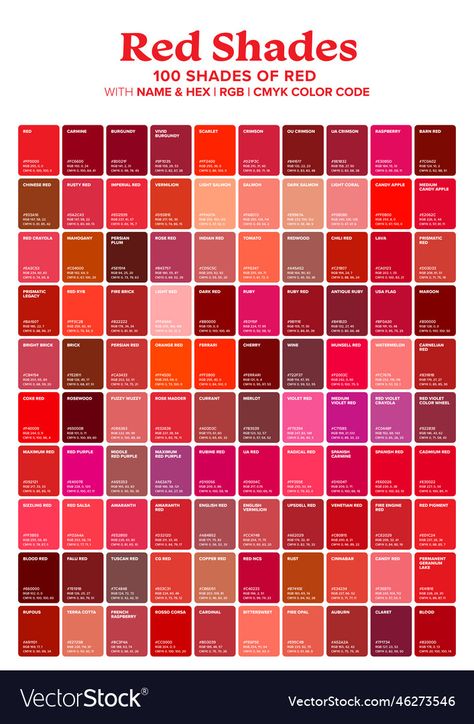 Red Color Wheel, Shades Of Red Pantone, Red Colour Palette Shades, Pantone Red Shades, Red Shades Colour Palettes, Red Pallete Color, Red Colour Shades, Shades Of Red Color Palette, Red Color Pallete