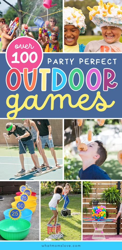 Outdoor Family Olympic Games, Games For Crowds Fun Party Ideas, Kids Outdoor Party Activities, Water Games For Birthday Party, Fun Outdoor Water Games, Family Field Day Games Outdoor Fun, Boys Backyard Birthday Party, Indoor Field Day Games For Kids, Water Olympics Games For Kids