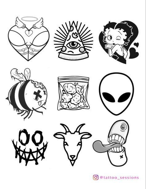 Tattoo flash sheet cool art design Simple Tattoo Flash Sheet, Flash Tattoo Designs Simple, Funny Flash Tattoo, Fineline Flash, Dog Tattoo Flash, Small Tattoo Flash, Mini Flash Tattoo, Flash Tattoo Sleeve, 111 Tattoo