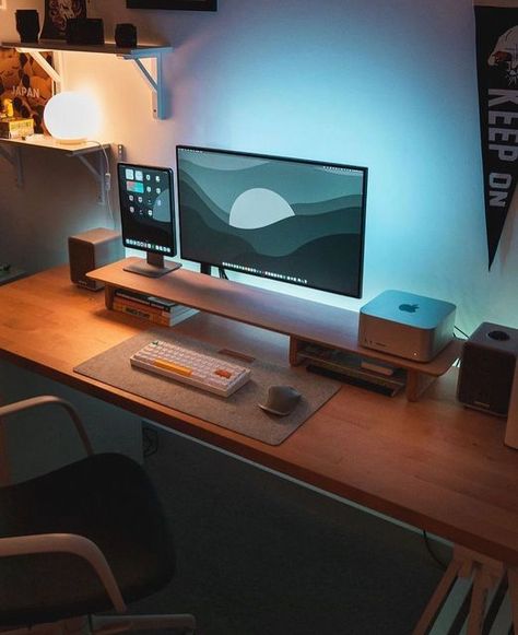 Organisation, Mac Desk, Gaming Computer Room, Minimal Setup, Ipad Setup, Imac Desk Setup, Desk Gadgets, Apple Desktop, Minimal Desk