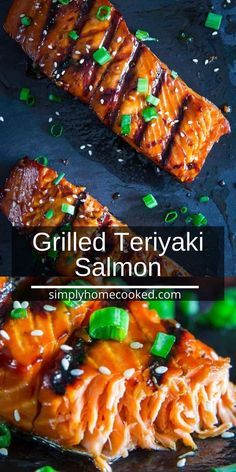 Asian Bbq Salmon Recipes, Salmon Party Ideas, Essen, Teriyaki Salmon Marinade Recipes, Teriyaki Grilled Salmon, Teriyaki Marinade For Salmon, Bbq Salmon Marinade, Salmon On Grill Recipes, Teriyaki Fish Recipes