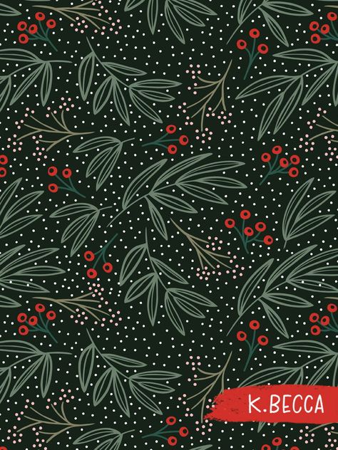 Pattern Clipart Botanical Winter / Christmas Pattern #surfacepattern #pattern #creativemarket #affiliate #clipart Natal, Christmas Background Photography, Christmas Background Iphone, Holiday Wallpapers, Winter Patterns, Winter Prints, Winter Florals, Snow Holiday, Christmas Wallpaper Backgrounds