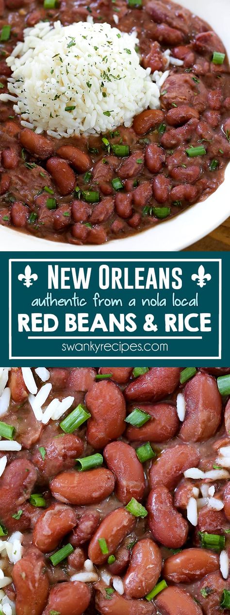 Essen, New Orleans Aesthetic Food, Red Beans And Rice Recipe Easy Stove Top, Dollar Tree Meals, Louisiana Red Beans And Rice Recipe, New Orleans Red Beans, Red Beans And Rice Recipe Easy, Red Bean And Rice Recipe, Nola Recipes