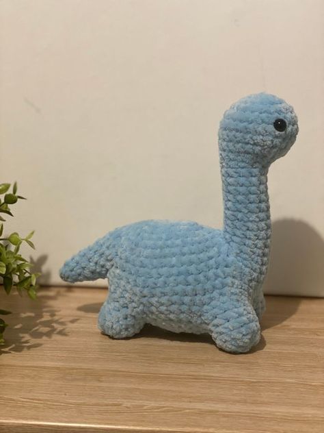 Crochet Dinosaur Plushie | Amigurumi Handmade Stuffed Toy | Brontosaurus Kids Toy | Australian Made | Plush Crochet | Baby Shower Gift | DIY crochet toys #diycrochettoys #crochet #crochettoy #crochettoys 3.408 Amigurumi Patterns, Knitting Ideas For Beginners, Crotchet Animals, Dinosaur Plushie, Plushie Amigurumi, Diy Crochet Toys, Plush Crochet, Handmade Stuffed Toys, Easy Crochet Animals