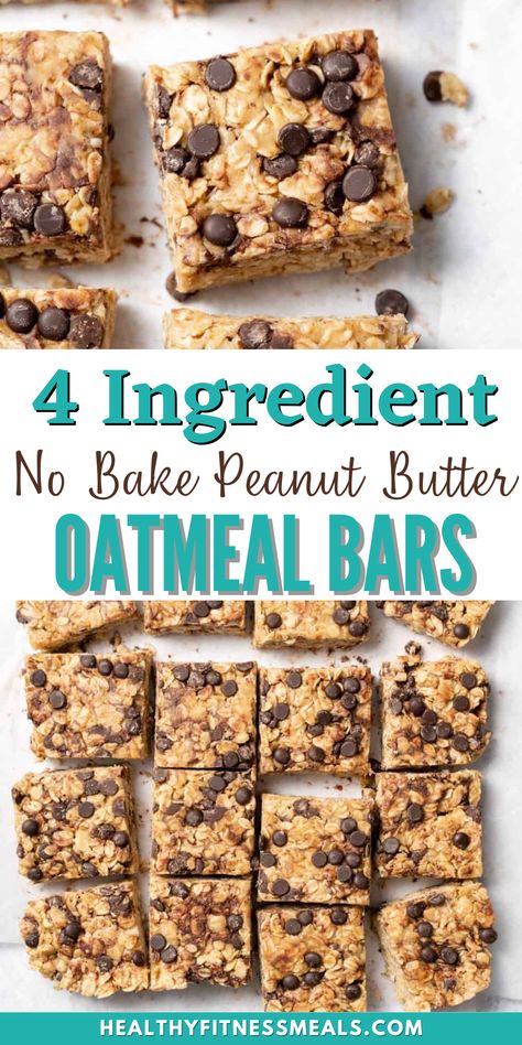 Easy Oatmeal Bars, Oat Bars Healthy, Rolled Oats Recipe, Oatmeal Bars Healthy, Peanut Butter Oat Bars, Oat Bar Recipes, Oats Snacks, Oatmeal Chocolate Chip Bars, Keto Oatmeal