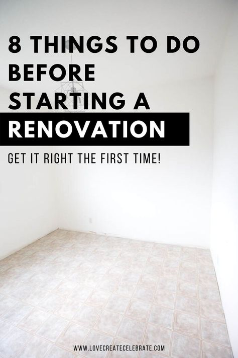 What Order To Renovate A House, Tips For Home Renovation, House Renovation Inspiration, How To Start Remodeling Your Home, Home Remodel Hacks, Interior Remodel Ideas, Renovation House Ideas, House Renos On A Budget, How To Start Renovating Your Home