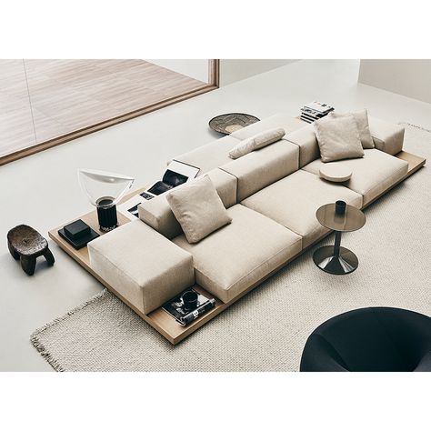 B&B Italia on Instagram: “A solid platform to hold up a dynamic seating system: Dock, the new upholstered  sofa by Piero Lissoni, plays with  proportions and sizes,…” High Sofas, Sofa Layout, Low Sofa, Piero Lissoni, Modul Sofa, Upholstered Sofa, Modular Sofa, Interior Furniture, 인테리어 디자인