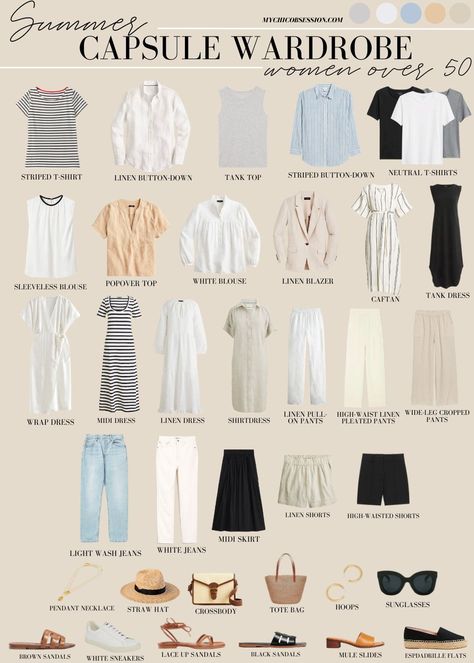 Classic Looks For Women Summer, Casual Summer Tops For Women, Hot And Cute Outfit, Capsule Wardrobe For Hot Climate, Capsule Wardrobe Hot Climate, 2023 Tops Women, Basic Tops For Women Summer, Top Wear For Women, Over 50 Womens Fashion 50 And Fabulous Casual Outfits