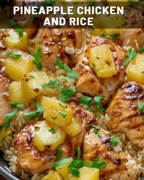 Honey Dijon Sauce, Pineapple Chicken And Rice, Chicken And Rice Dinner, Hawaiian Chicken Recipes, Dijon Sauce, Chicken And Rice Recipe, Chicken Dinner Recipe, Mediterranean Diet Recipes Dinners, Easy Chicken And Rice