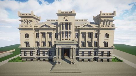 city hall - Jersey City Minecraft Project Government Building Minecraft, Minecraft City Hall Ideas, Minecraft Government Building, City Hall Minecraft, Minecraft City Hall, Minecraft Skyscraper, City Minecraft, Minecraft City Buildings, Rumah Minecraft Sederhana